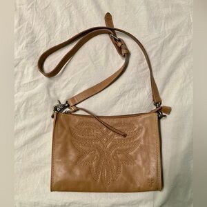 Frye Tan Leather Crossbody Bag